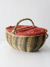 vintage watermelon picnic basket