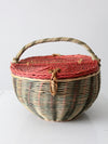 vintage watermelon picnic basket