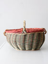 vintage watermelon picnic basket