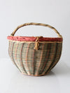 vintage watermelon picnic basket