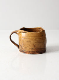 vintage freeform studio pottery mug