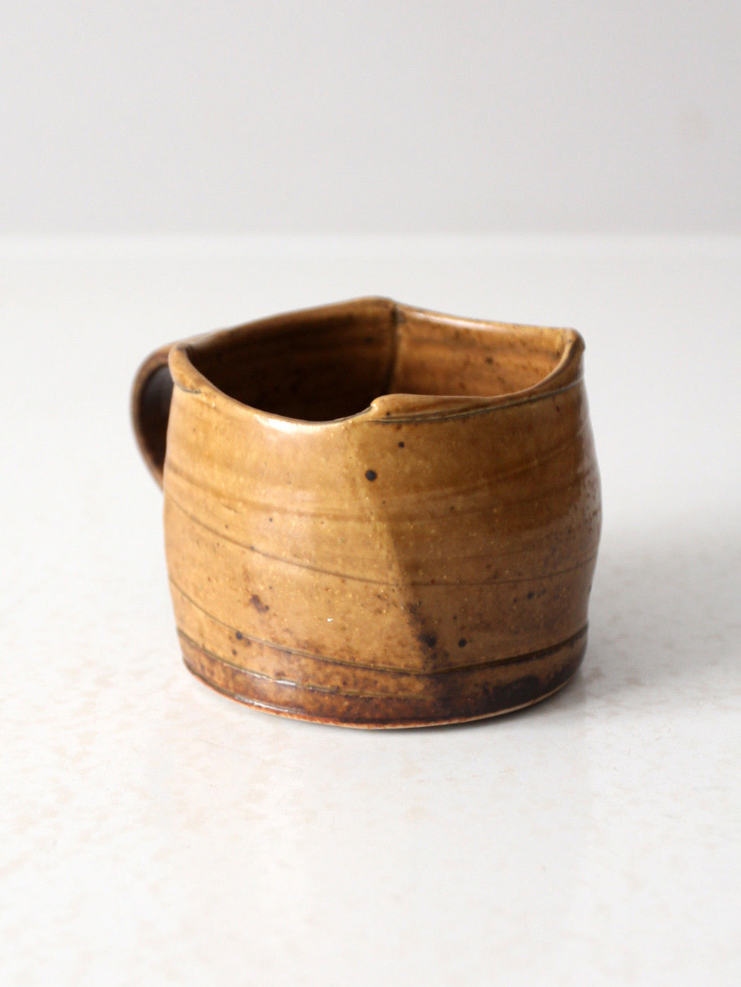 vintage freeform studio pottery mug