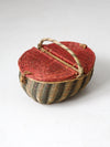 vintage watermelon picnic basket