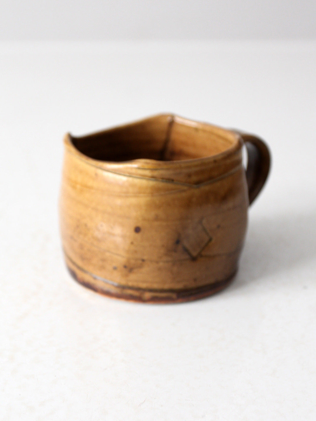 vintage freeform studio pottery mug