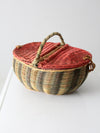 vintage watermelon picnic basket