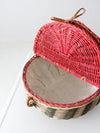 vintage watermelon picnic basket