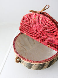 vintage watermelon picnic basket