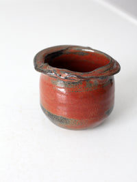 vintage handmade studio pottery vessel