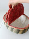 vintage watermelon picnic basket