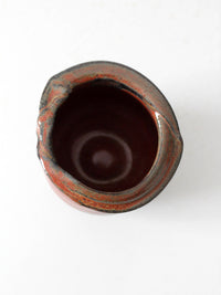 vintage handmade studio pottery vessel