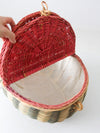 vintage watermelon picnic basket