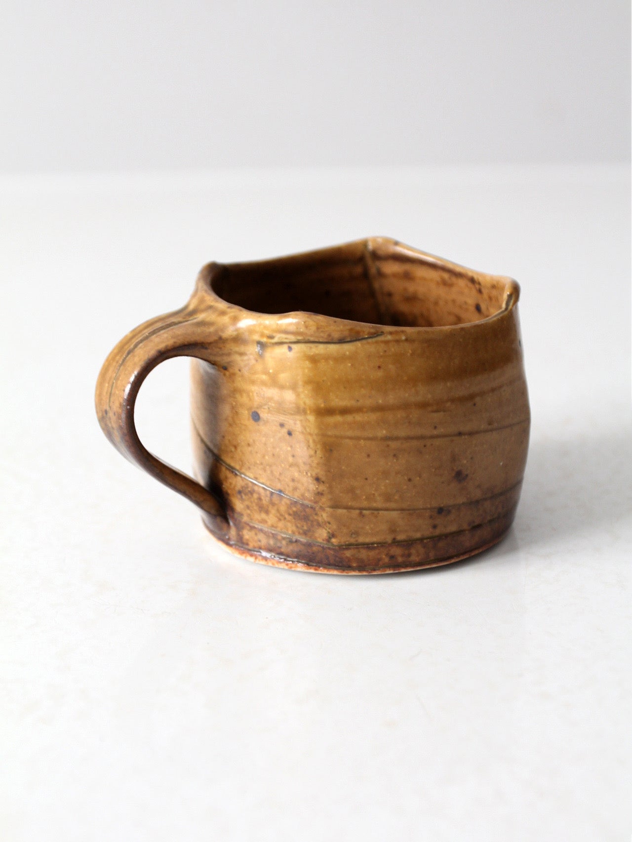 vintage freeform studio pottery mug