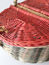 vintage watermelon picnic basket
