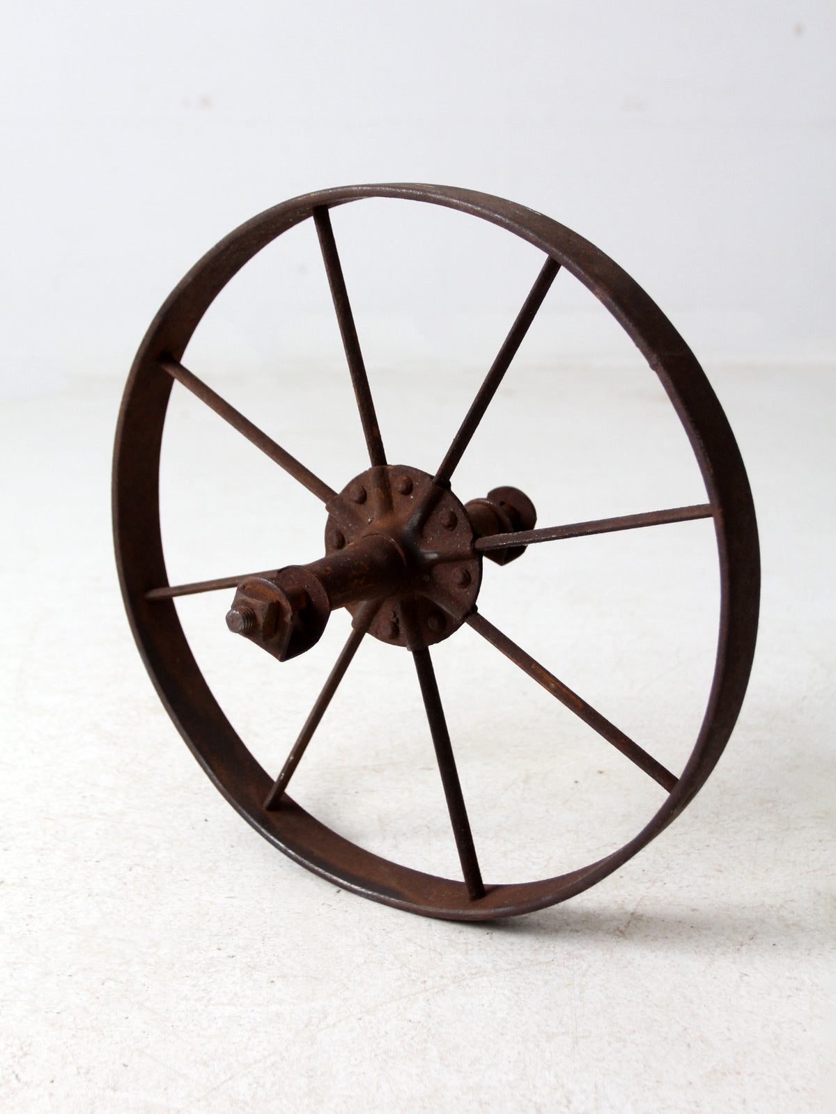 First Iron Rimmed Wheel antique iron wheel – 86 Vintage