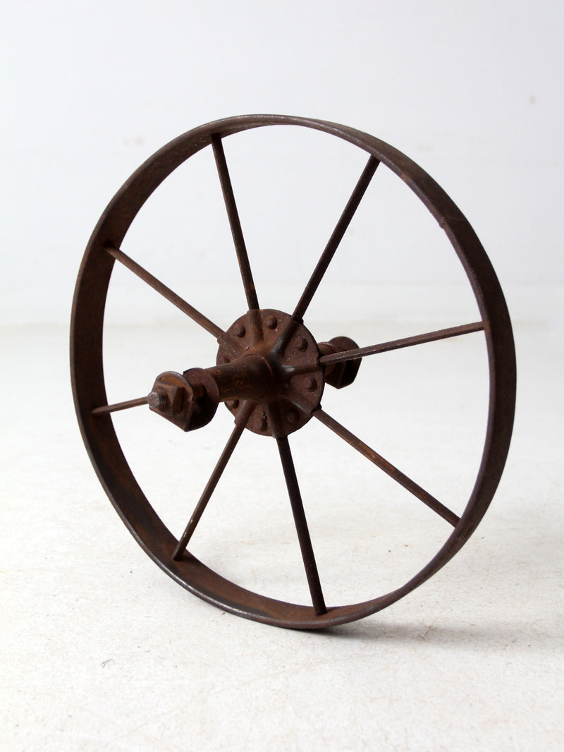 antique iron wheel
