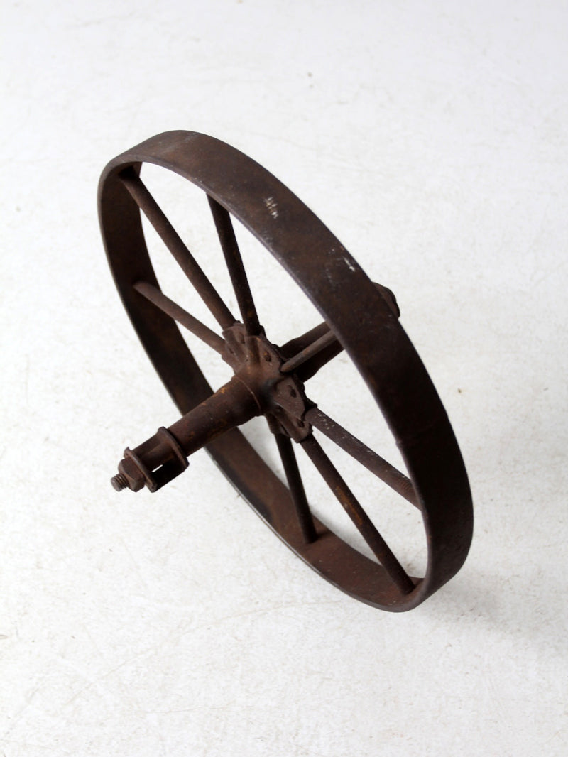 antique iron wheel