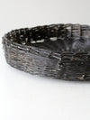 vintage black centerpiece basket tray