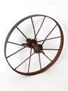 antique iron cart wheel