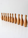 vintage tabletop wooden bowling pins set of 10
