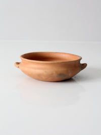 antique terra cotta bowl with loop handles