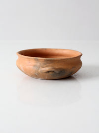antique terra cotta bowl with loop handles