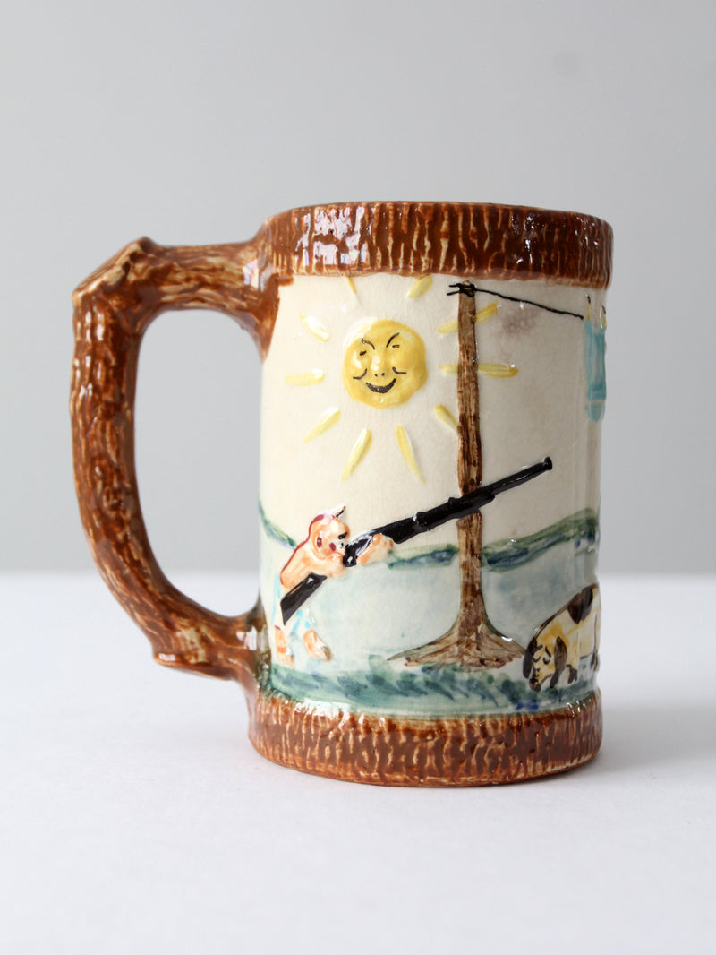 vintage Paul Webb "Target Practice" Imperial Porcelain Corp mug