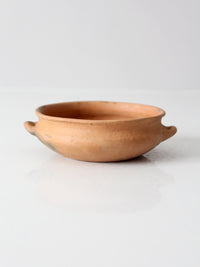 antique terra cotta bowl with loop handles