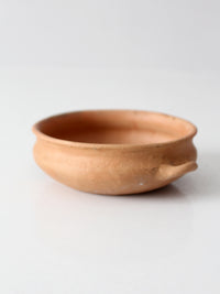 antique terra cotta bowl with loop handles