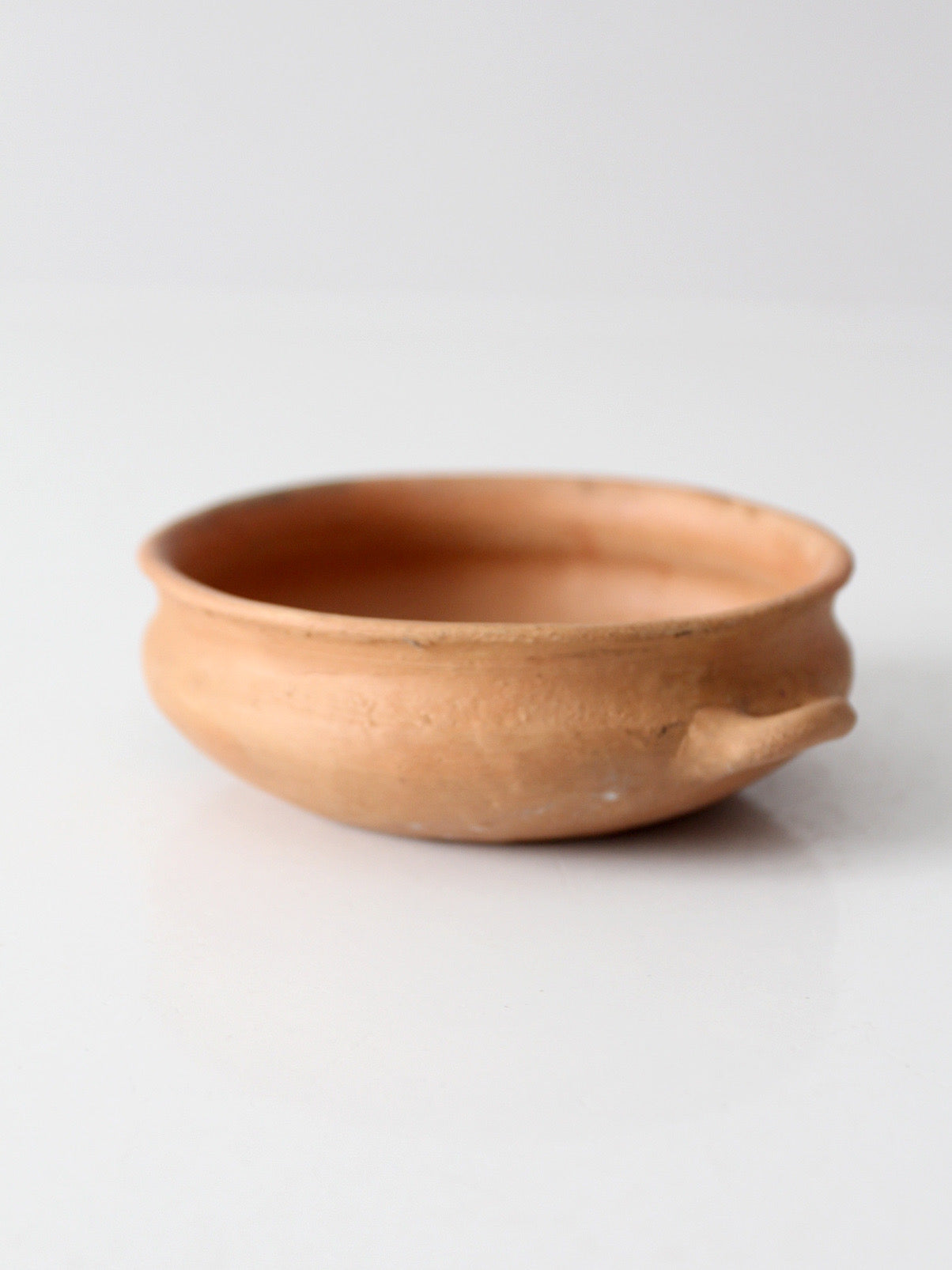 antique terra cotta bowl with loop handles