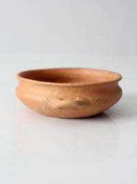 antique terra cotta bowl with loop handles