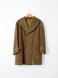 1940s Max Wax military officer wool coat