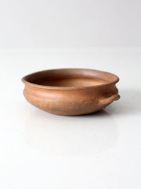antique terra cotta folk pottery bowl
