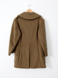 1940s Max Wax military officer wool coat