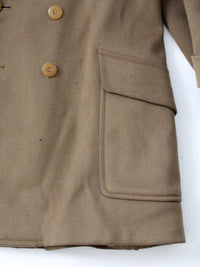 1940s Max Wax military officer wool coat