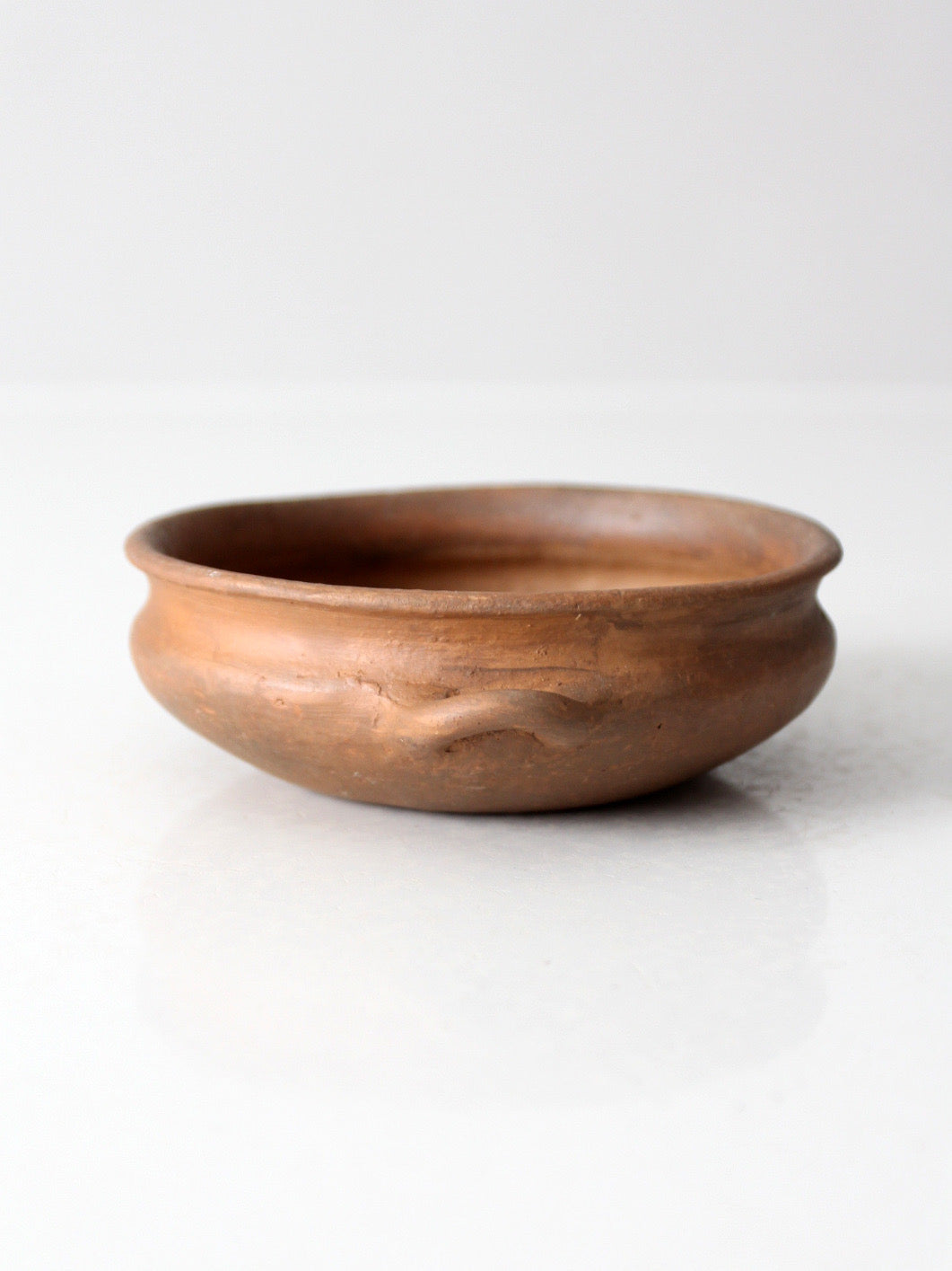 antique terra cotta folk pottery bowl