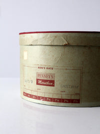 vintage Penney’s Marathon men’s hat box, circa 1950s