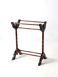 antique Victorian wooden blanket stand