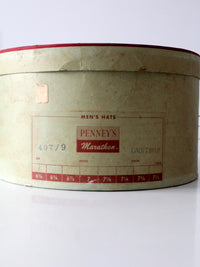 vintage Penney’s Marathon men’s hat box, circa 1950s