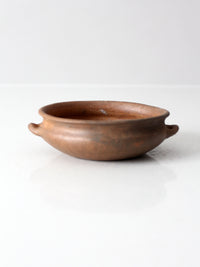 antique terra cotta folk pottery bowl