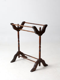 antique Victorian wooden blanket stand