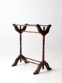 antique Victorian wooden blanket stand