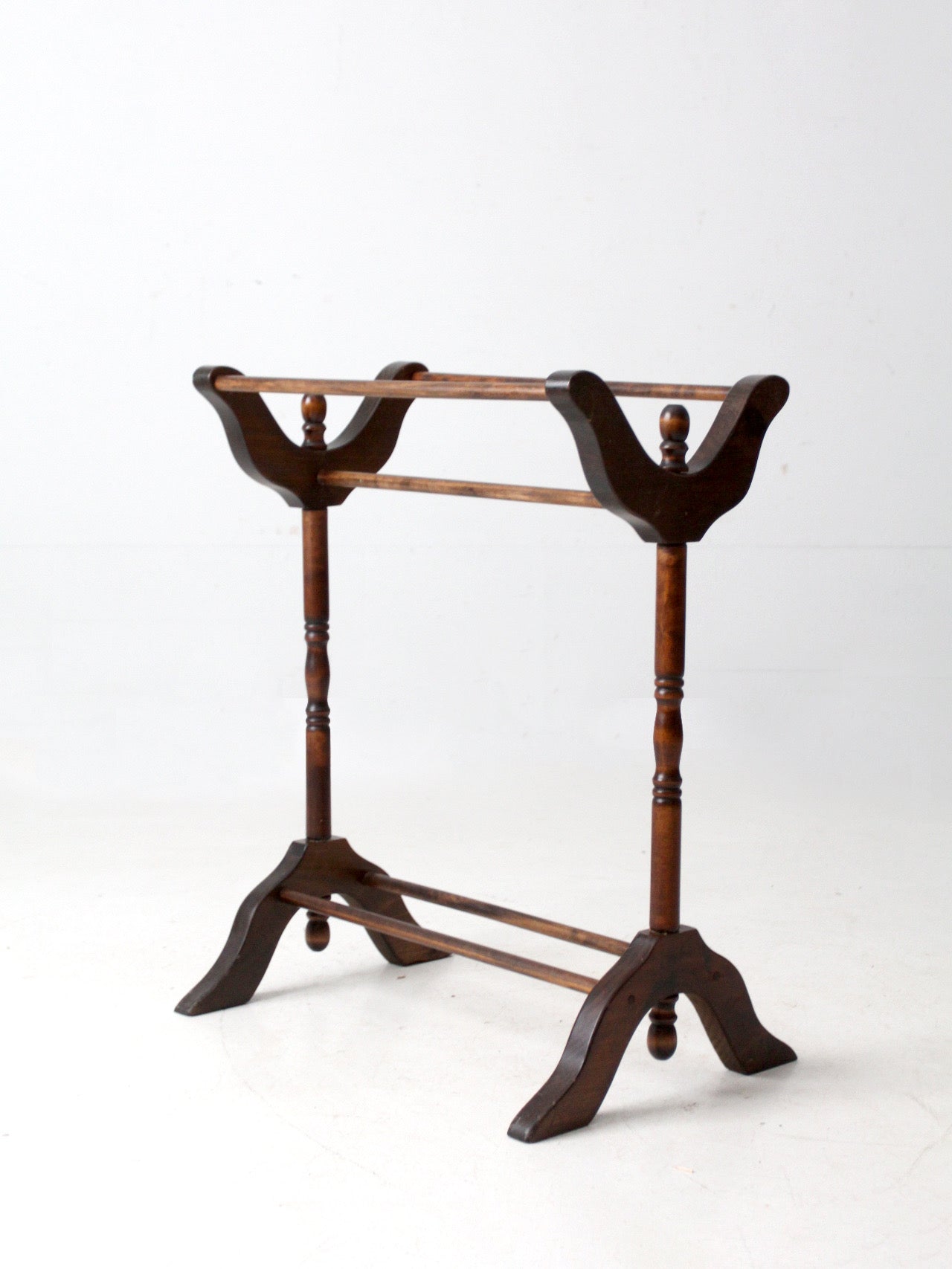 antique Victorian wooden blanket stand