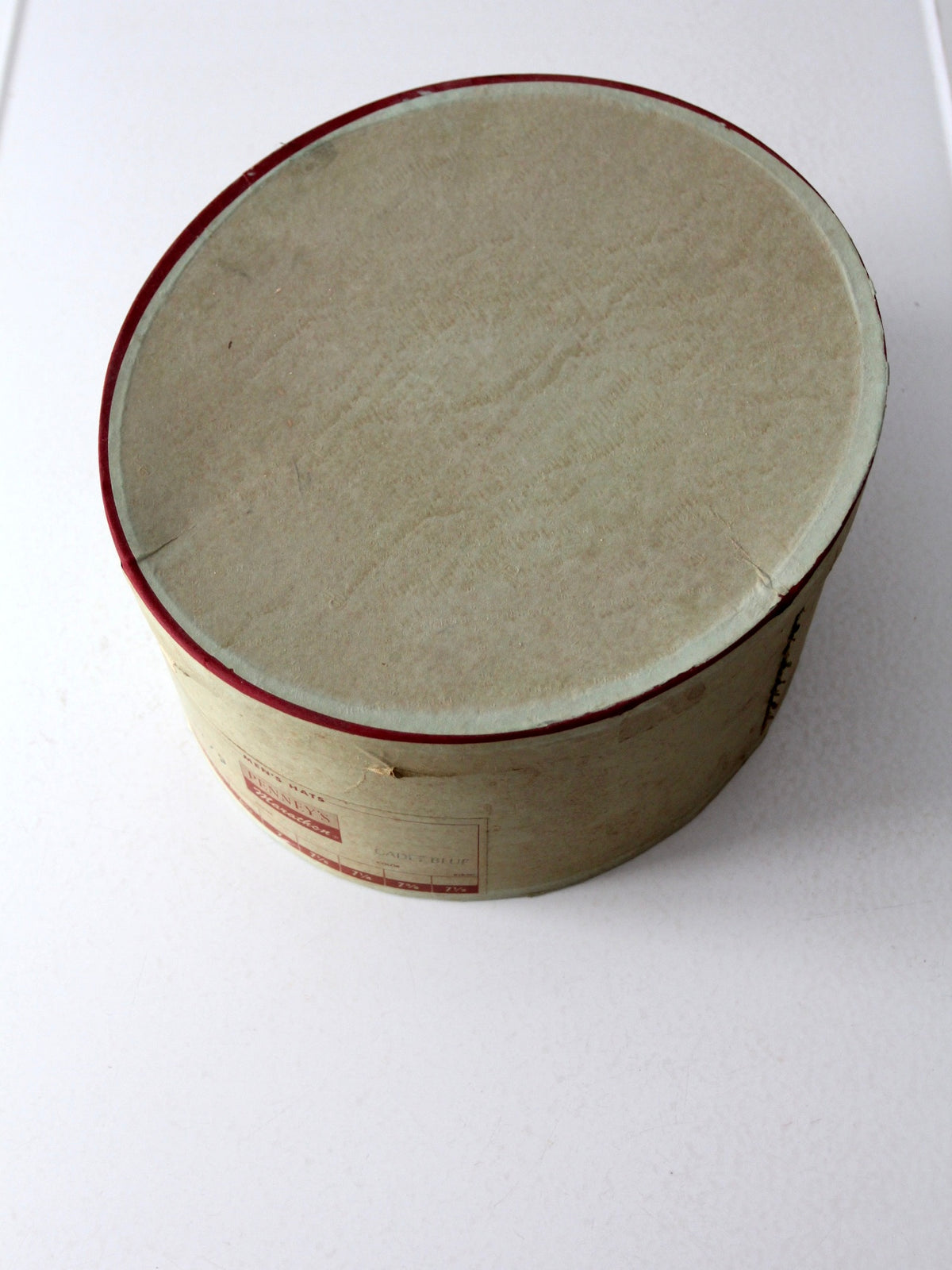 vintage Penney’s Marathon men’s hat box, circa 1950s