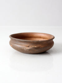 antique terra cotta folk pottery bowl