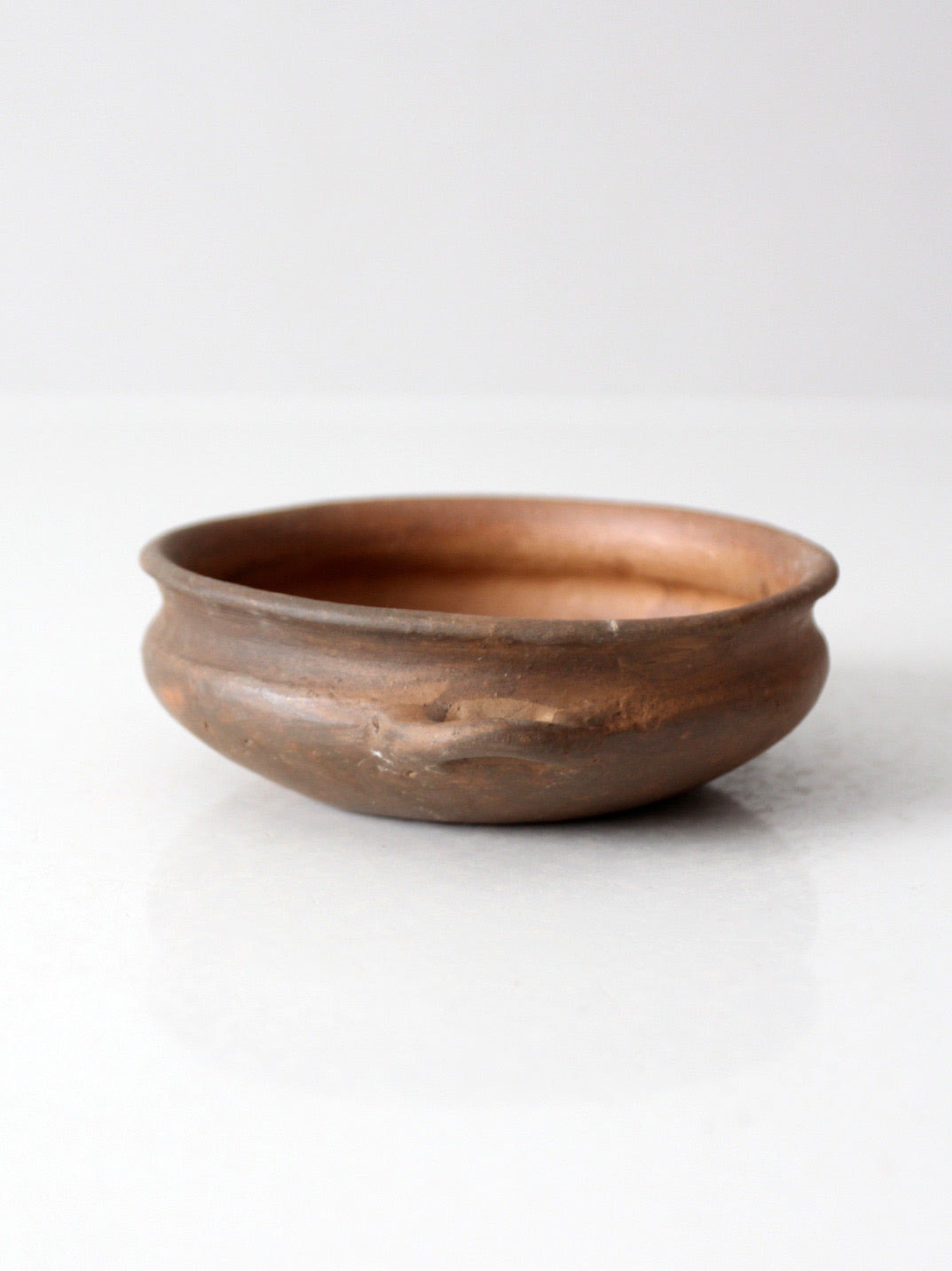 antique terra cotta folk pottery bowl