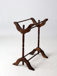 antique Victorian wooden blanket stand