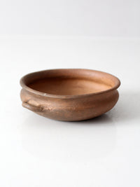 antique terra cotta folk pottery bowl