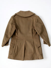 1940s Max Wax military officer wool coat