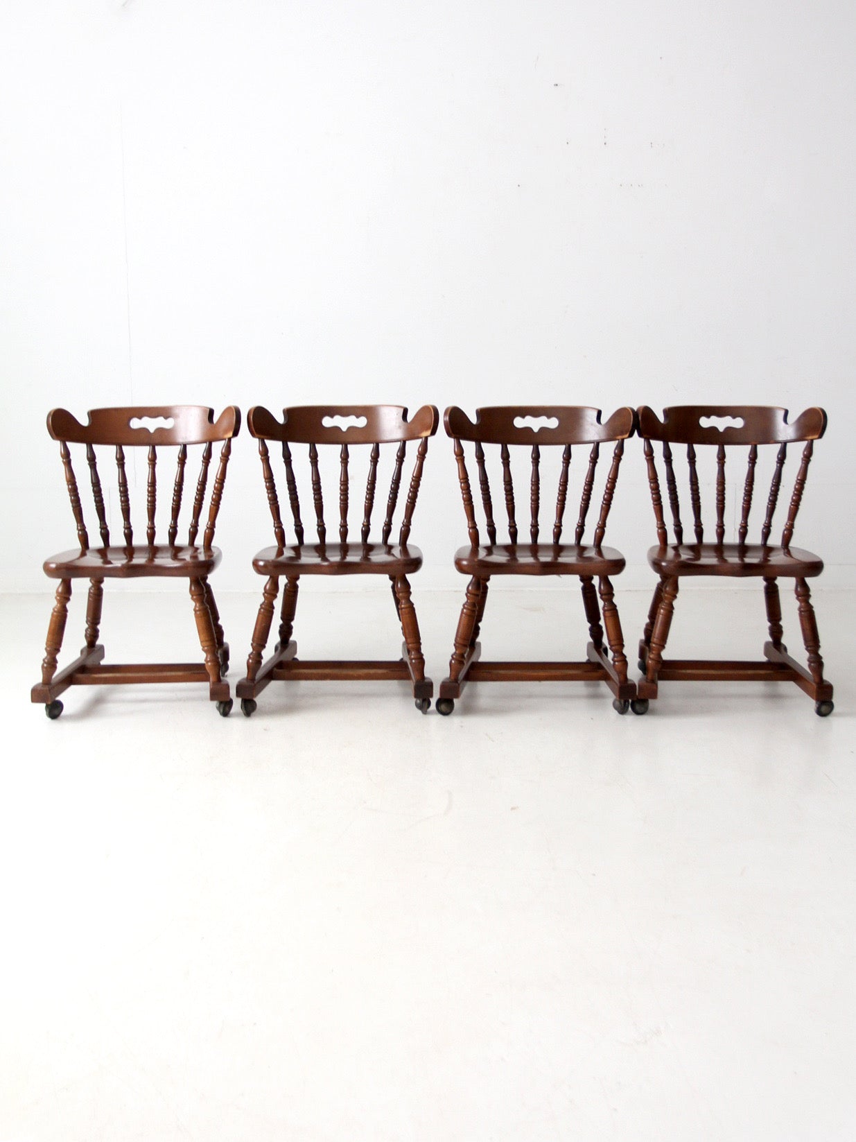vintage Tell City tavern chairs set of 4 on casters