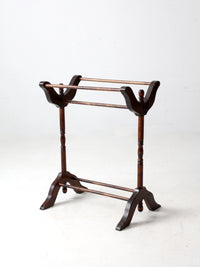 antique Victorian wooden blanket stand